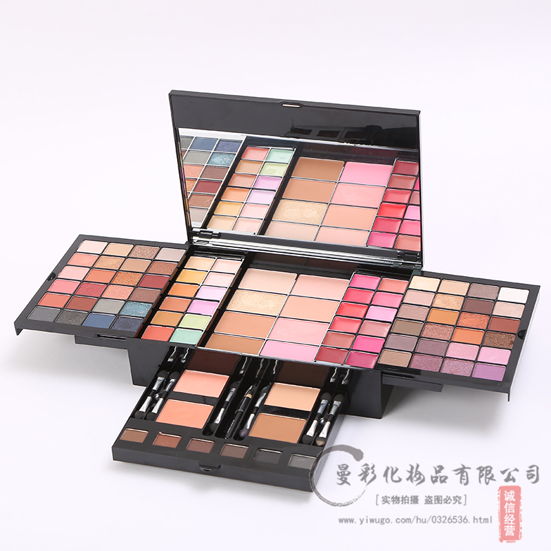 专业化妆盒多色彩妆盘眼影腮红修容粉饼套装全套组合美妆工具