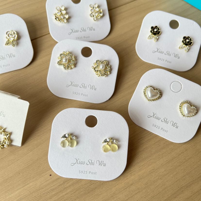 镶钻甜美高级感耳钉女轻奢小众设计感网红耳圈耳环气质小巧耳饰品详情14