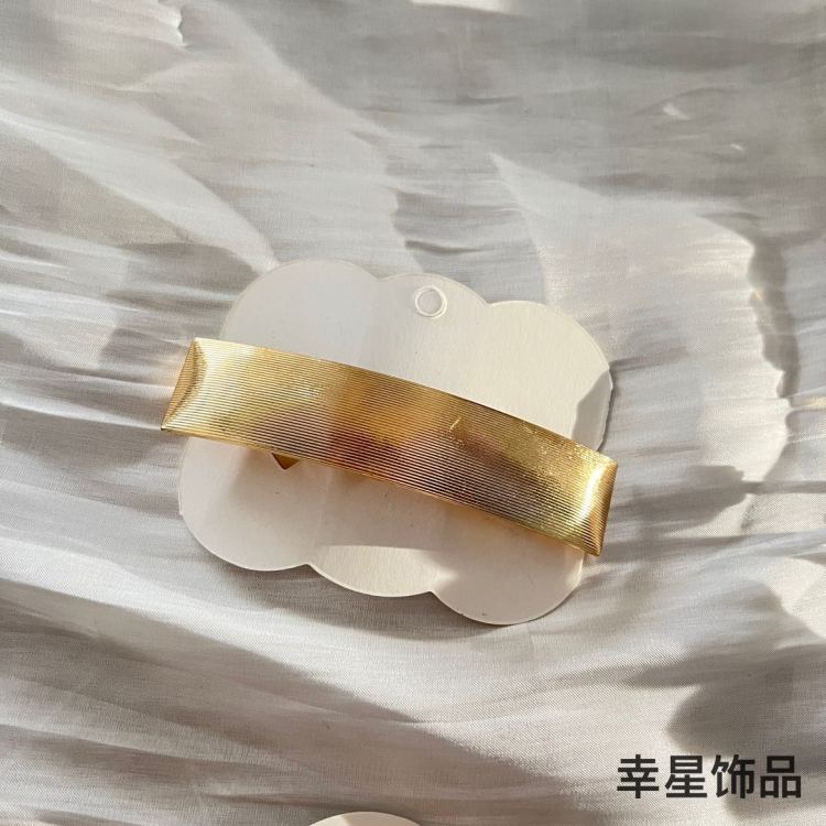 爆款法式高质量弹簧夹百搭几何蝴蝶结甜美气质金属发夹马尾夹头饰