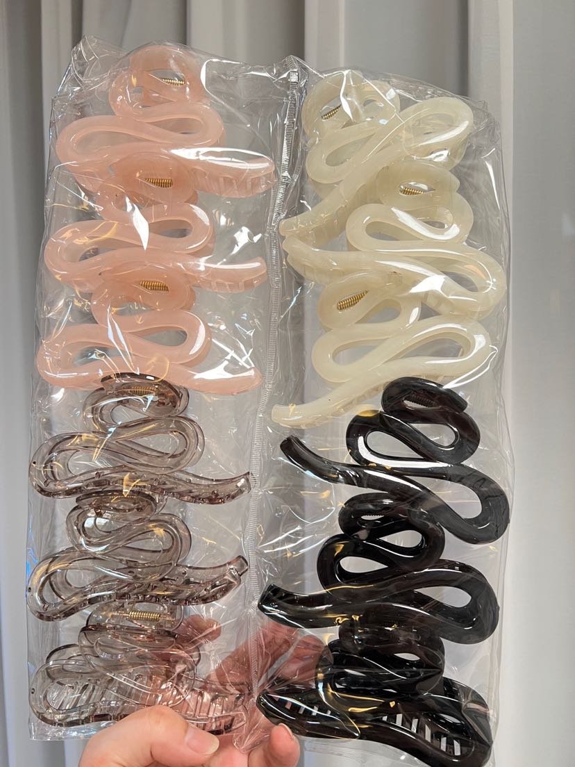 High-end and elegant hairpin at the back of the head, wavy hair clip, a new type of shark clip headwear and hair accessory that is popular among Internet celebrities pic 19