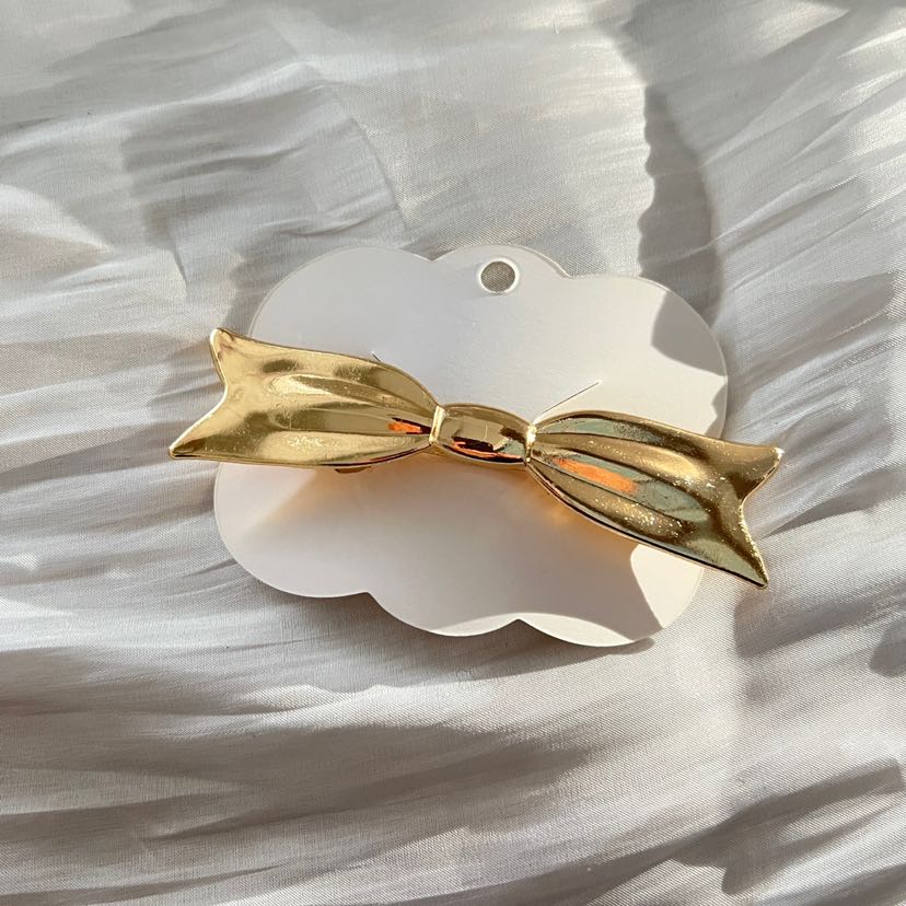 爆款法式高质量弹簧夹百搭几何蝴蝶结甜美气质金属发夹马尾夹头饰详情13