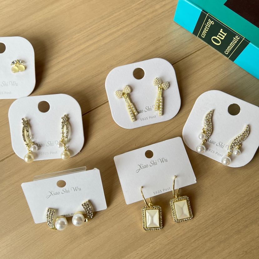 镶钻甜美高级感耳钉女轻奢小众设计感网红耳圈耳环气质小巧耳饰品详情13