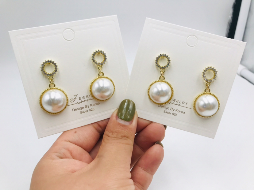 s925银针时尚耳钉耳环小香风毛球吊坠耳针韩版气质耳钉耳饰饰品详情6