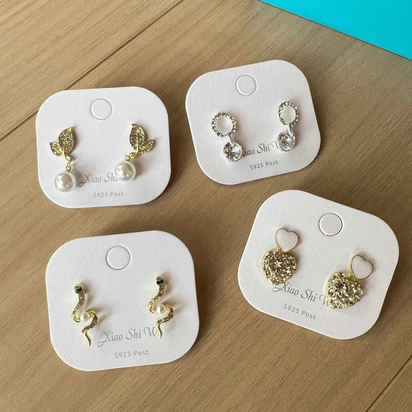 镶钻甜美高级感耳钉女轻奢小众设计感网红耳圈耳环气质小巧耳饰品详情12