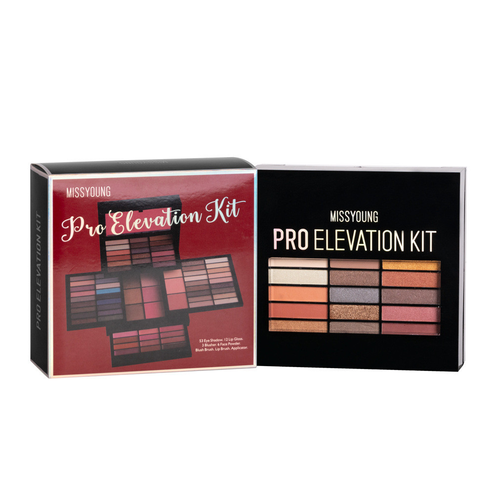 MISSYOUNG新款彩妆盘眼影盘唇彩唇冻腮红组合套装钢琴盒外贸爆款
