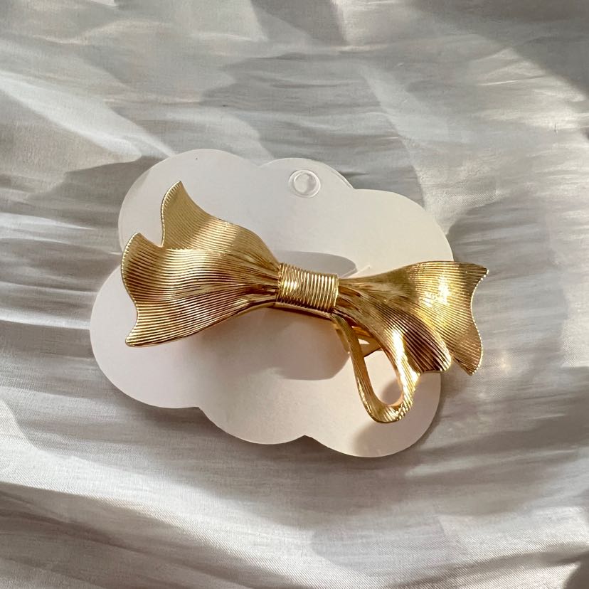 爆款法式高质量弹簧夹百搭几何蝴蝶结甜美气质金属发夹马尾夹头饰详情17