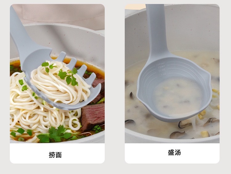厂家批发新款饭勺可立式硅胶饭勺子不锈钢饭铲耐高温厨房家用铲子详情10