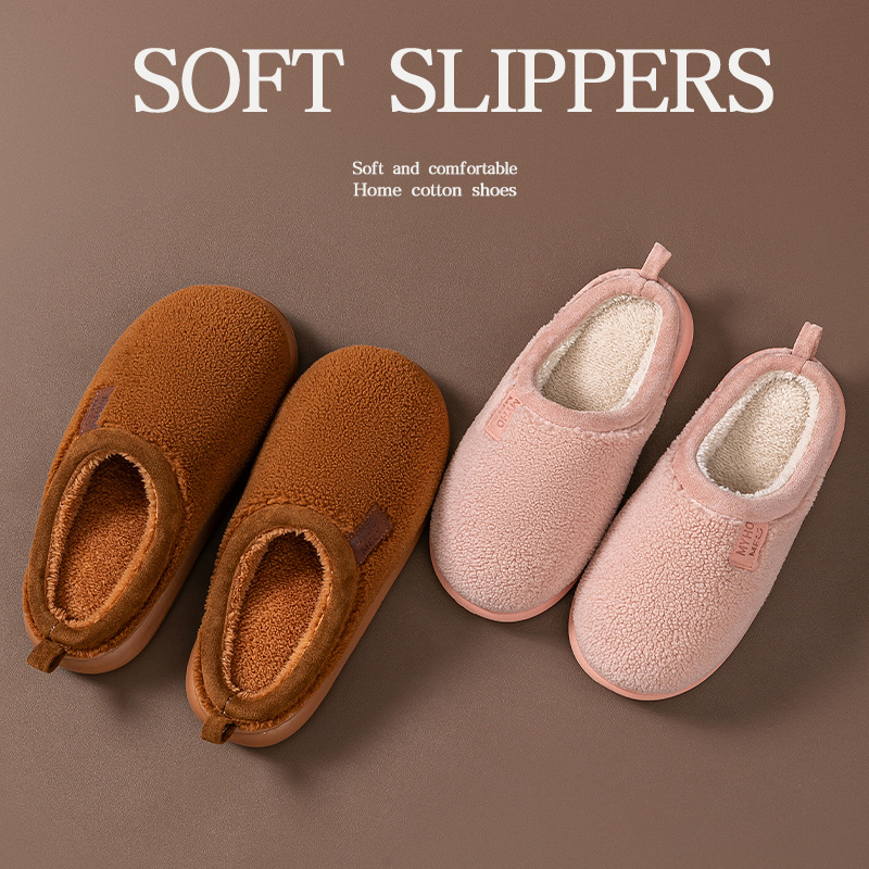 Keke Liangpin 2025 New Style Home Indoor Slippers Winter Women's Anti-slip and Warm Plush Floor Cotton Slippers for Women details Picture