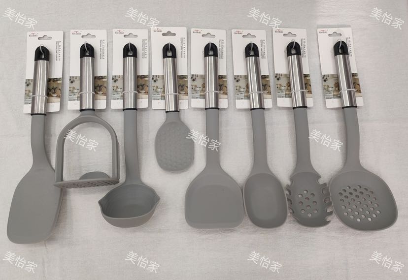 硅胶厨具厨房烘焙工具套装密更不粘硅胶汤勺家用烹饪厨具耐高温详情1