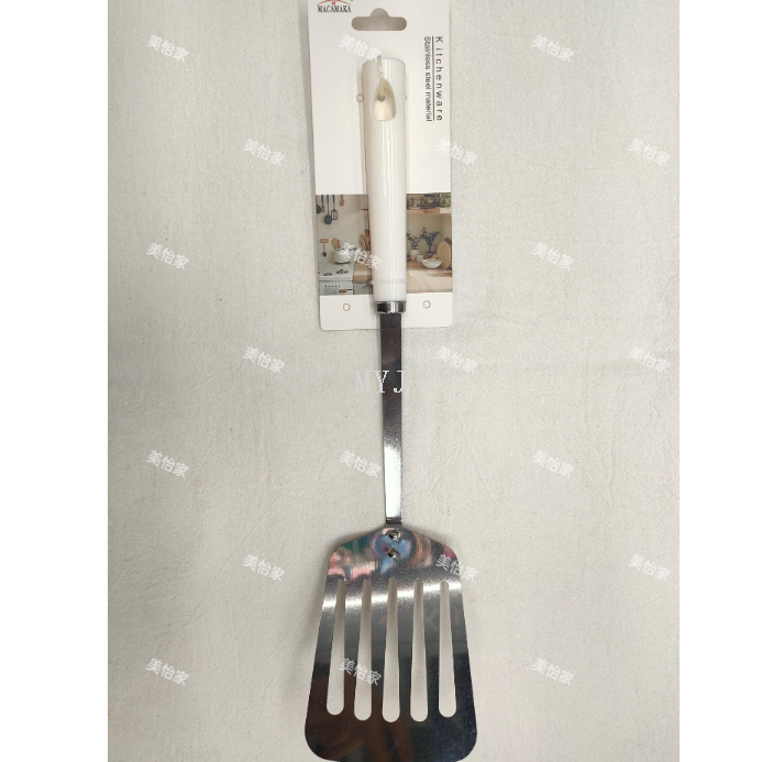 热销款小厨具白色塑料手柄家用炒菜煎铲打蛋器漏勺过滤勺汤勺土豆