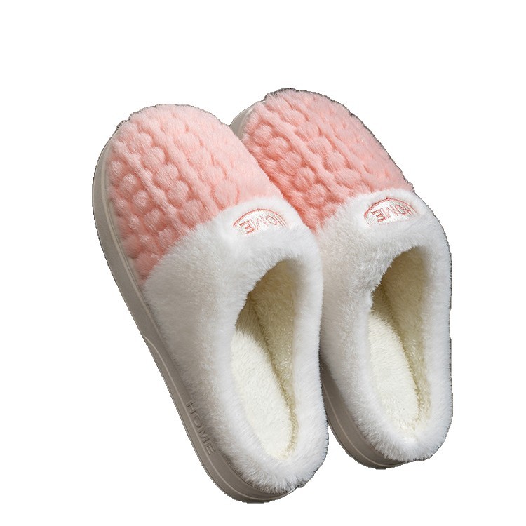 New autumn and winter plush cotton slippers for women, anti-slip thick-soled couple, warm cotton slippers for men, factory wholesale for winter Application Scenario