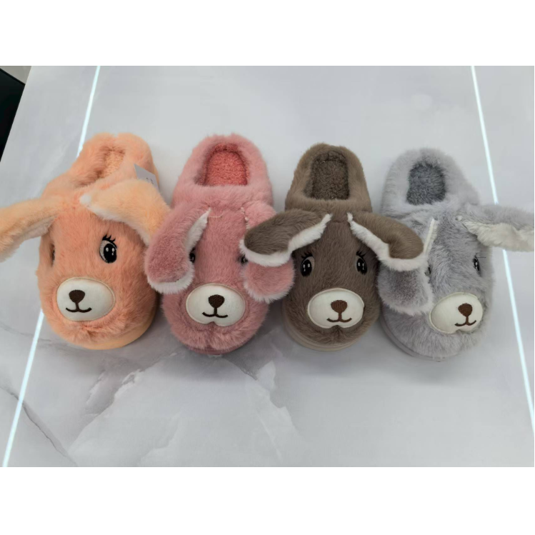 New autumn and winter cute dog side-sewn cotton slippers, export slippers, warm and comfortable home slippers wholesale details Picture