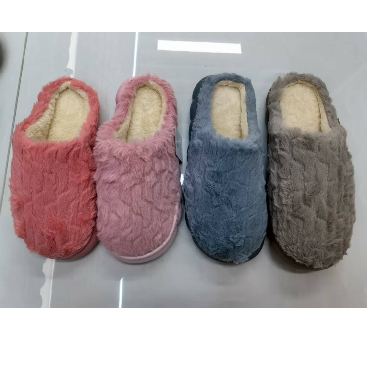 New autumn and winter side-sewn cotton slippers for men and women, export slippers, warm and comfortable home slippers wholesale full figure