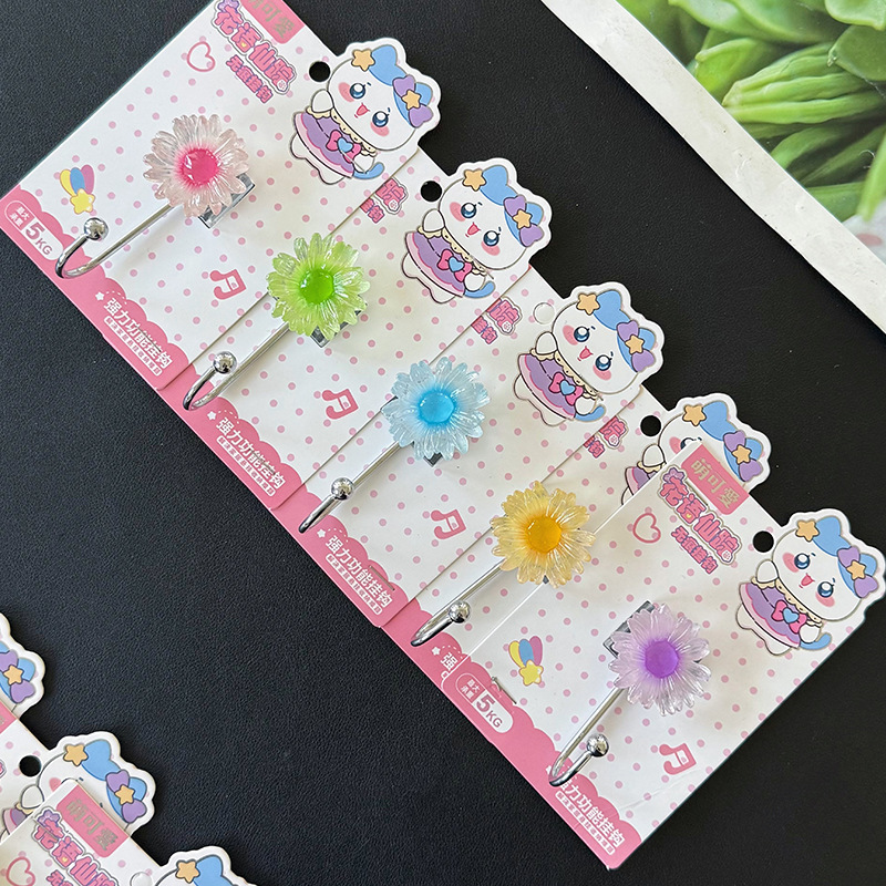 跨境外贸树脂卡通可爱强力粘胶钥匙壁挂墙壁挂衣架勾无痕毛巾粘钩