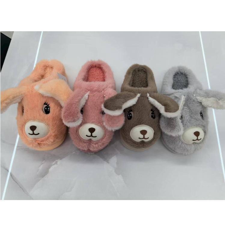 新款秋冬季可爱小狗侧缝棉拖鞋外贸出口拖鞋保暖舒适家居拖鞋批发