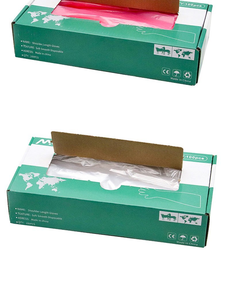 Disposable long-arm gloves for animals, thickened and lengthened for midwifery of cattle, sheep and pigs, and gloves for veterinary insemination, mating, examination and delivery pic 9
