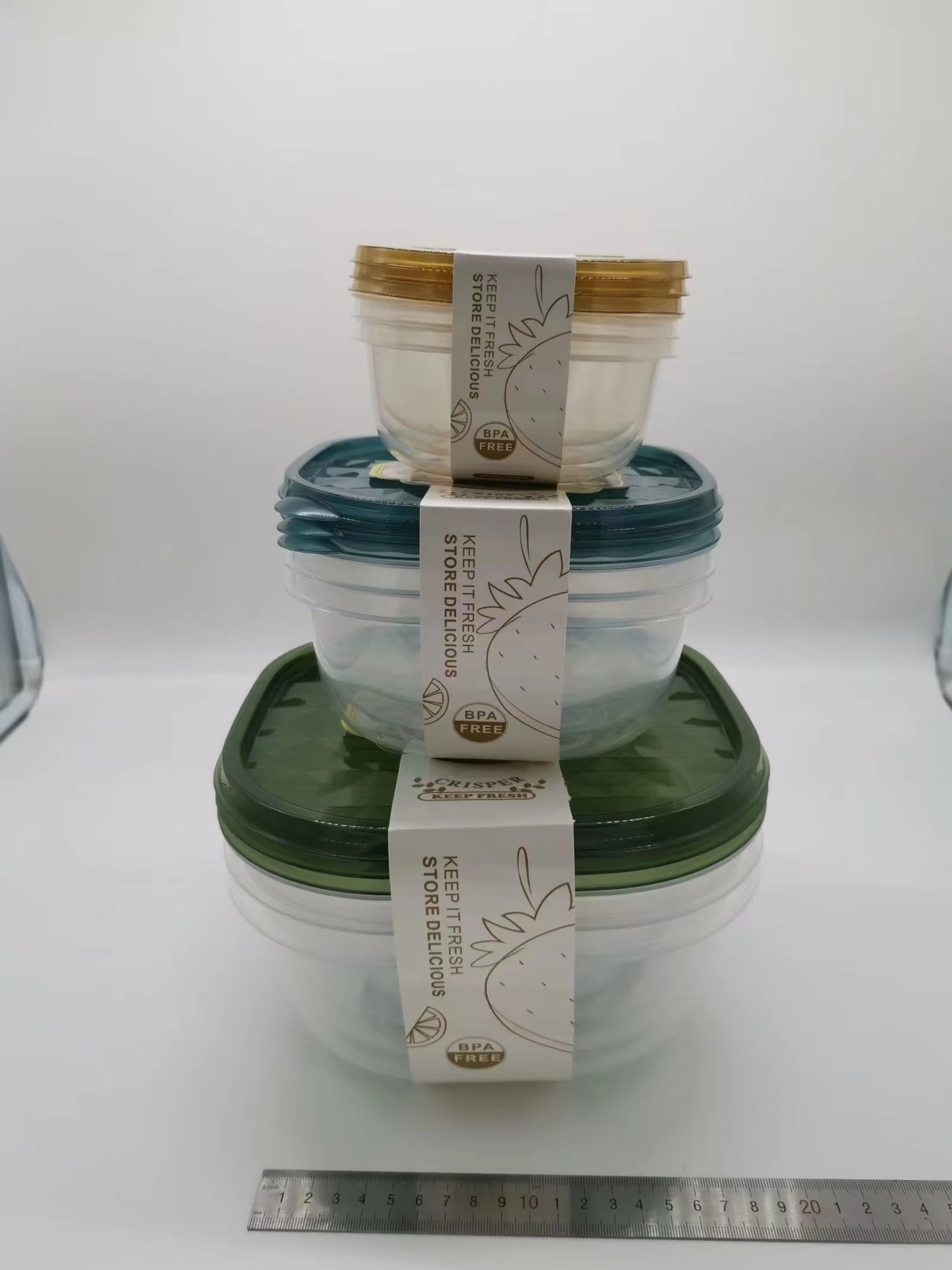 冰箱收纳盒透明塑料果蔬肉食保鲜储物盒厨房储物食用品批发中号精详情5