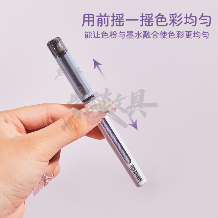 Soft-tipped straight liquid acrylic marker pen multi-color set, large-capacity student planner drawing visual ink sac marker pen Specification image