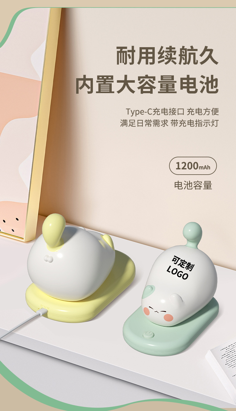 新品跨境懒懒猫拍拍灯少女心小夜灯创意LED创意卧室小礼品可定制详情6