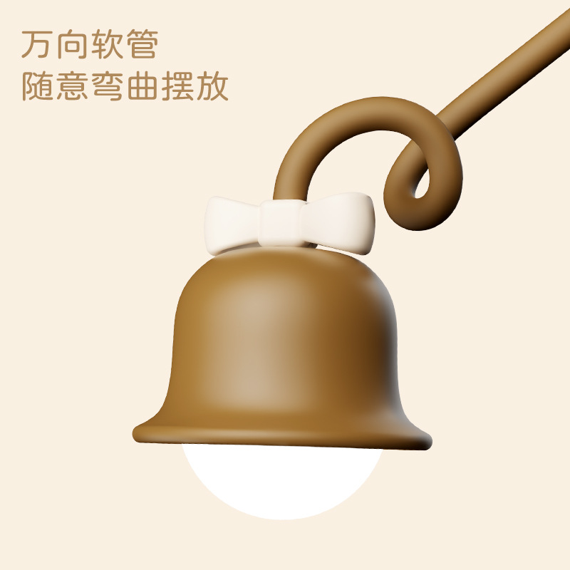 Cartoon bear desk lamp, rechargeable hose, adjustable Angle, children's bedside eye-protecting night light, display gift, cross-border Specification image