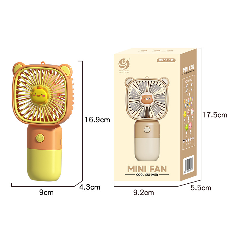 New cute and fun cartoon handheld mini fan, portable and portable small mini fan, usb charging type for children and students Application Scenario