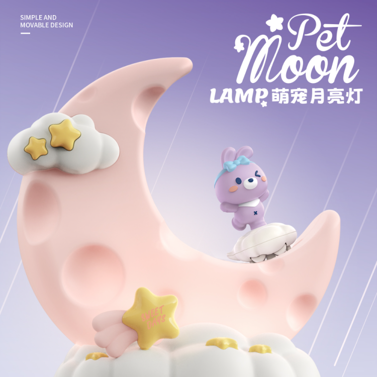 New creative cheese moon USB charging cartoon desk lamp, bedroom desk lamp, student festival gift Application Scenario