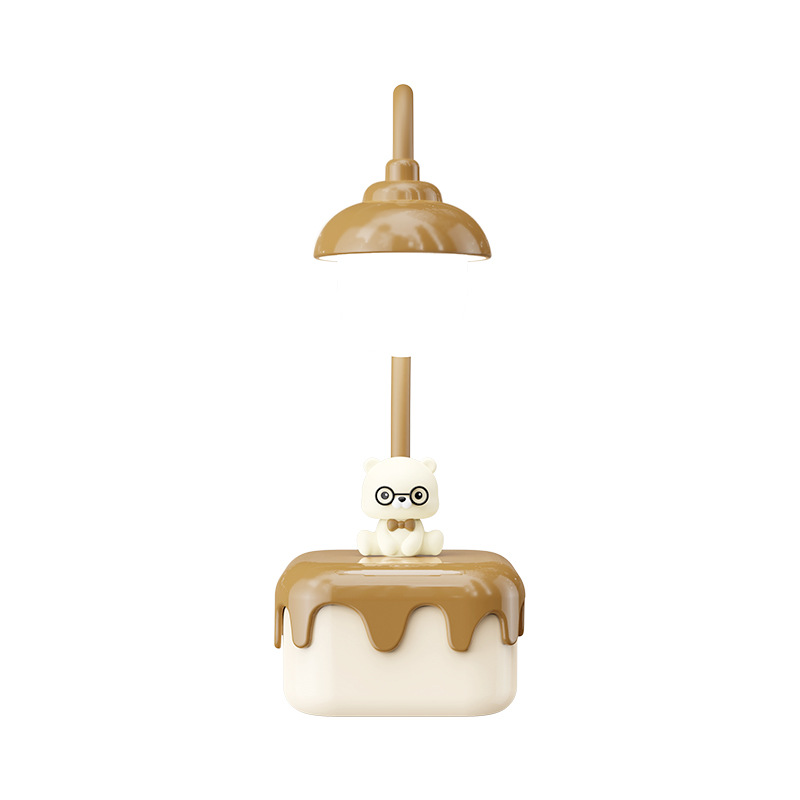 Cake Bear Little Desk Lamp with three brightness levels, rechargeable hose, adjustable Angle, children's desktop eye-protecting reading and learning lamp Application Scenario