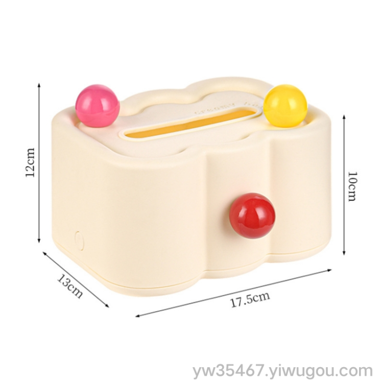 J06-6699-B Cream-style Tissue box, colorful balls, cute tissue storage box, desktop and wall tissue box Application Scenario