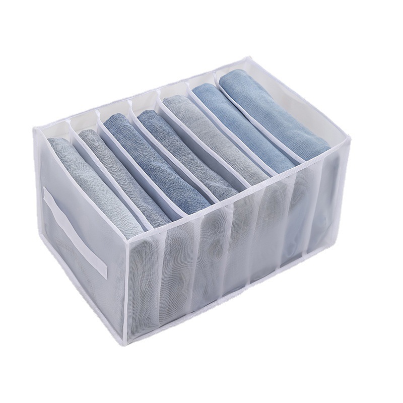 Clothes and trousers sorting, underwear storage box, hand-held layered storage bag, mesh folding compartmentalized drawer storage box Specification drawing