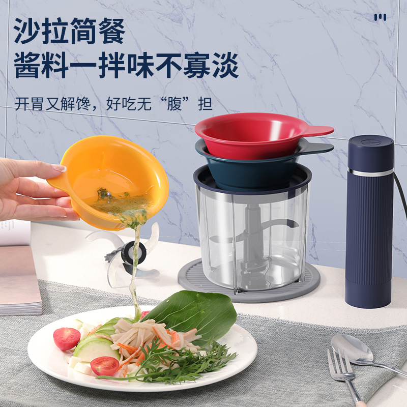 绞肉机家用佐料机多功能电动小型搅拌肉馅料理机辅食配打发器多碗