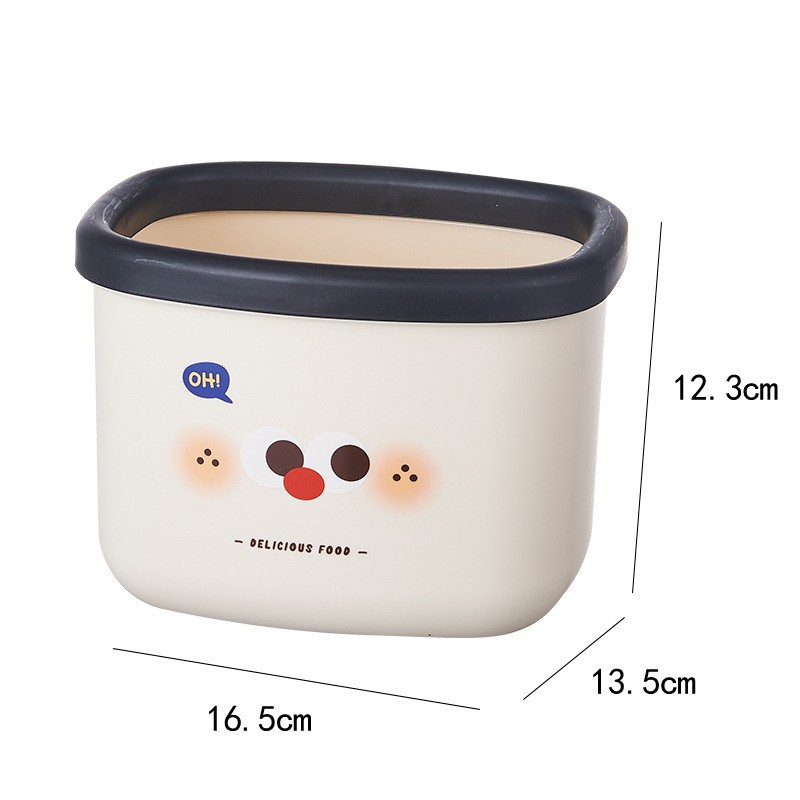 J06-6877 Little Milk Coffee Desktop Trash can, Student Sanitary Bowl, Home Desk, Living Room Office Desk Mini Storage pic 14