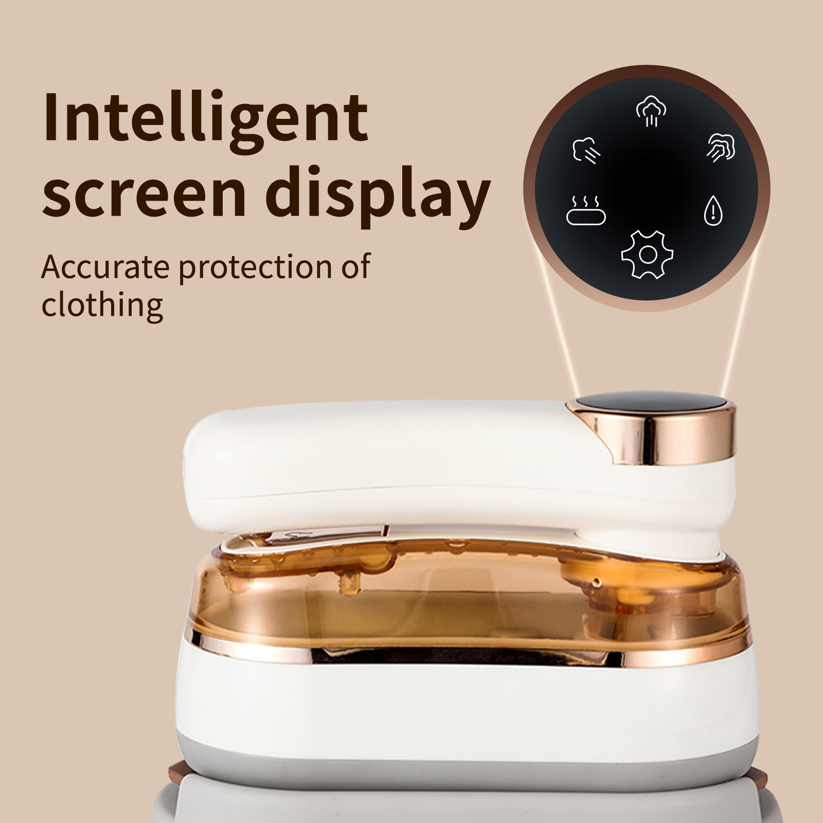 外贸三挡手持挂烫机触摸屏旋转电熨斗蒸汽刷熨衣机熨烫机烫斗跨境