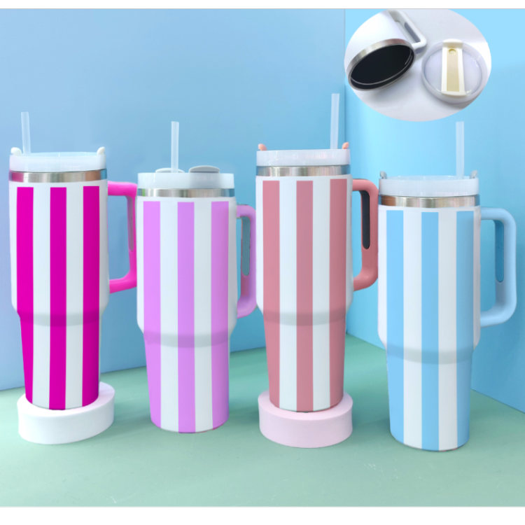 厂家40oz二代汽车杯子吸管304不锈钢保温杯手柄冰霸杯现货STOCK