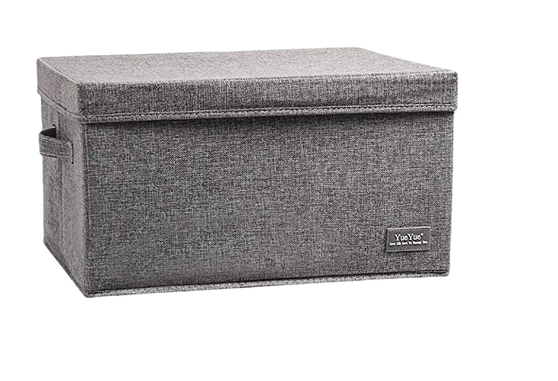 Thickened cotton and linen fabric clothing storage box, toy organization box, book storage box, folding cotton quilt storage box, dust-proof box Application Scenario