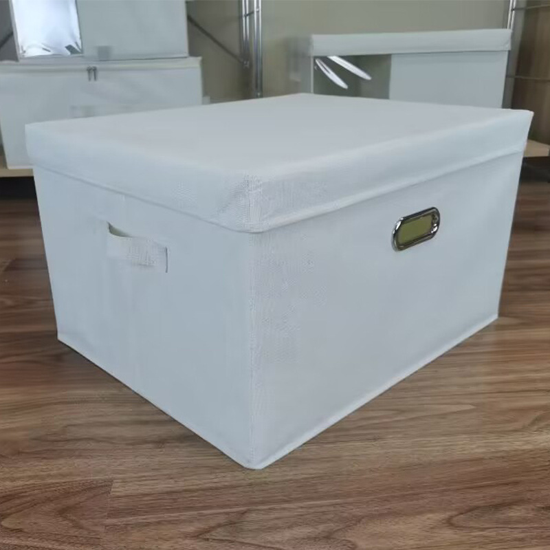 Washable cotton, linen and fabric clothing storage box, dust-proof cotton quilt storage box, toy organization box, home storage box Item Picture