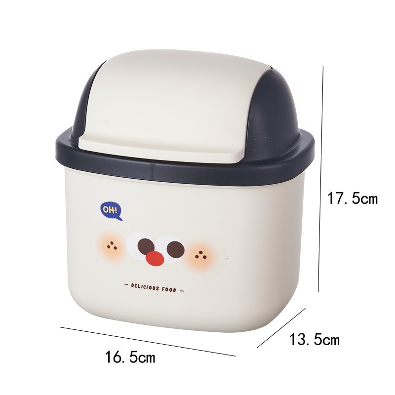 J06-6877 Little Milk Coffee Desktop Trash can, Student Sanitary Bowl, Home Desk, Living Room Office Desk Mini Storage pic 11