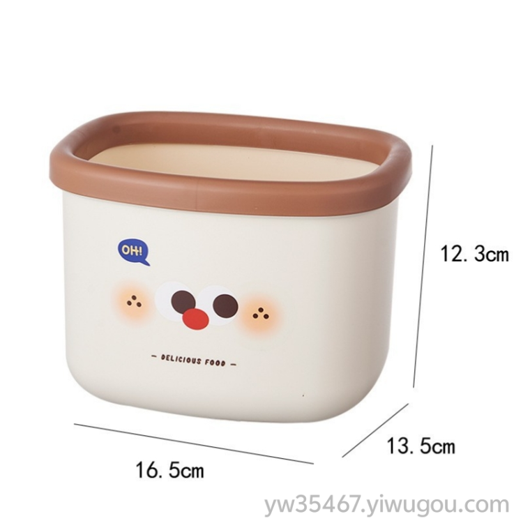 J06-6877 Little Milk Coffee Desktop Trash can, Student Sanitary Bowl, Home Desk, Living Room Office Desk Mini Storage details Picture