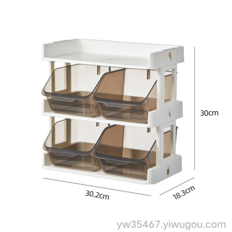 J06-6445 Creative Desktop Storage Rack, Coffee and Tea Storage rack, Tea Room Storage Rack, Cosmetics Storage Box Application Scenario