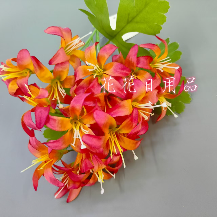 仿真花假花盆景单支小花壁挂插花瓶装饰品白底实物图
