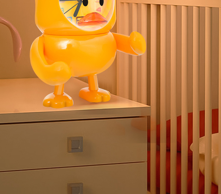 Cartoon cute duckling alarm clock with piggy bank, music multi-functional alarm clock, student gift, Douyin club group purchase pic 11