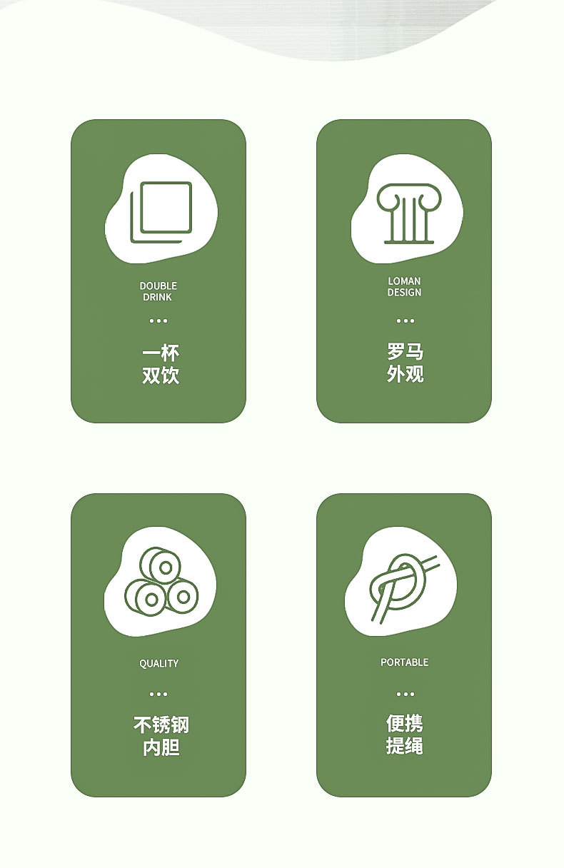 新款316不锈钢罗马柱保温杯复古大容量户外便携杯女生高颜值水杯详情2