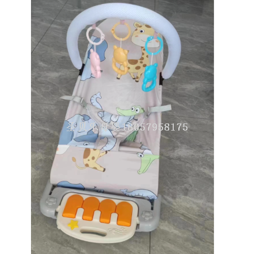 脚踏琴摇摇椅 哄娃神器 带音乐摇椅 新生儿躺椅 婴儿摇篮安抚椅产品图