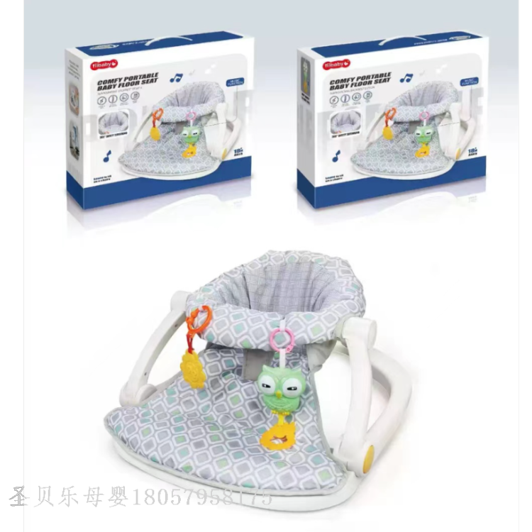 新品婴儿折叠座椅脚踏琴 0-1岁宝宝便携式地板音乐跳跳椅