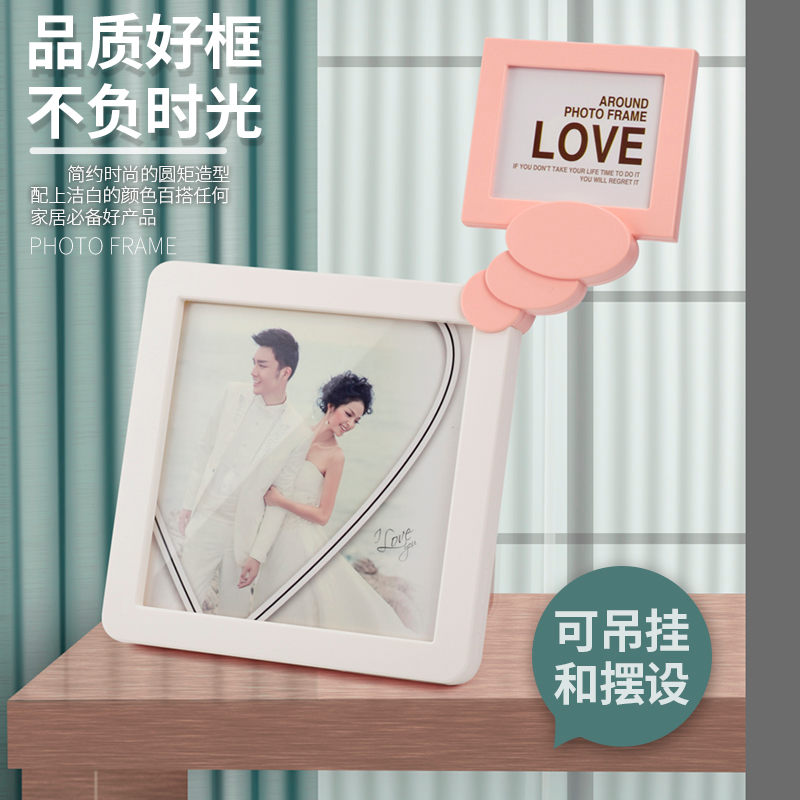 New creative photo studio simple photo frame desktop decoration, baby birthday photo frame, can be placed or hung details Picture