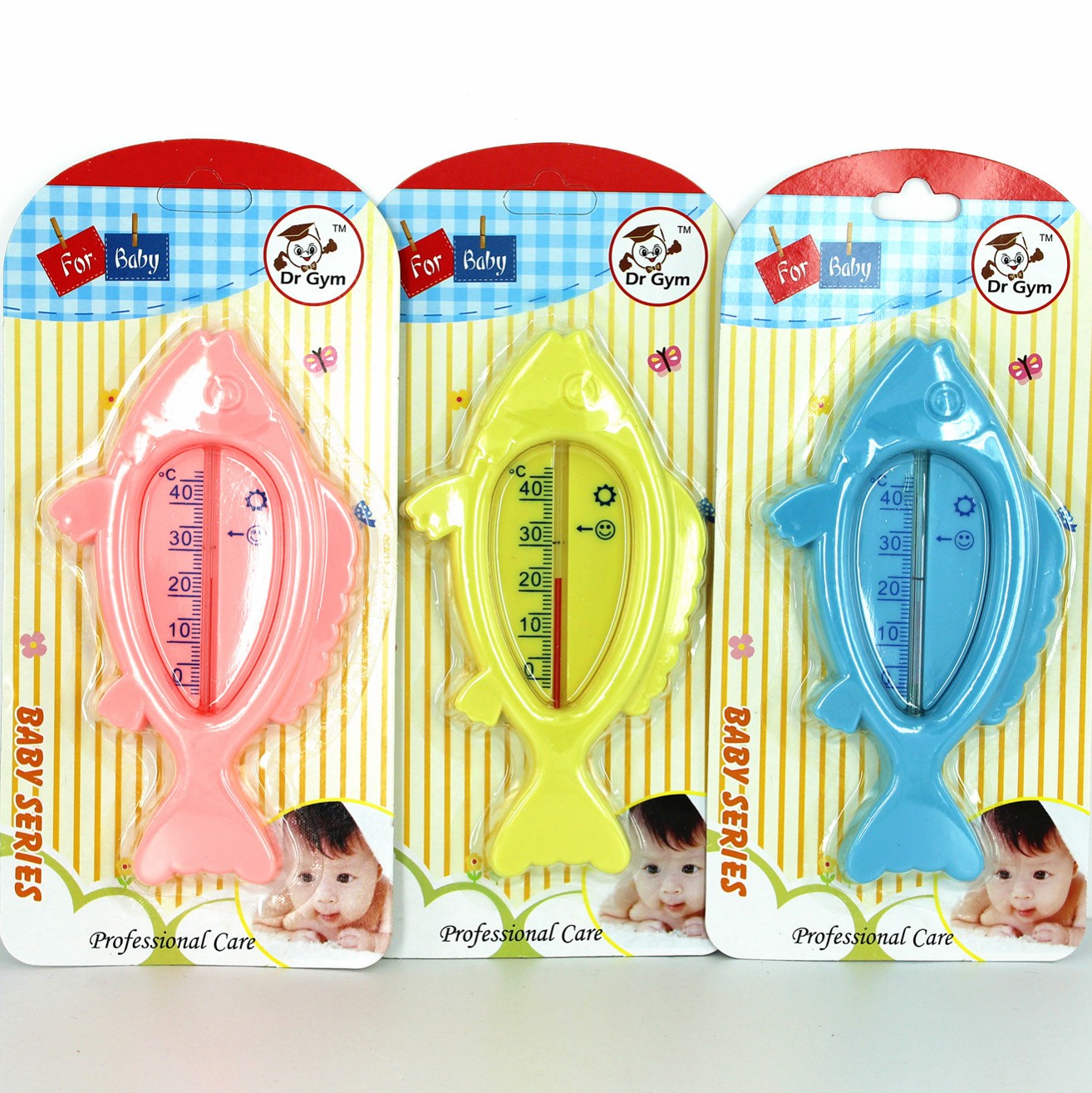 金博士母婴用品 小鱼干湿二用宝宝温度计可爱婴儿沐浴温计测温计