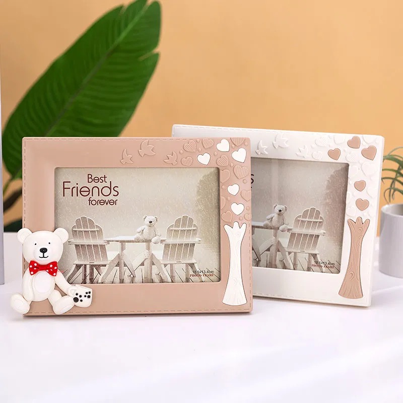 7寸可爱小熊创意相框床头摆件卡通宝宝摆台相框相架