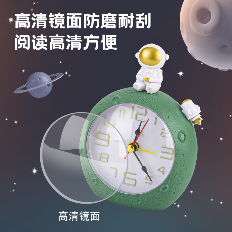 Creative astronaut alarm clock with small pendant, student desktop decoration alarm clock, student enrollment gift, birthday present Specification image