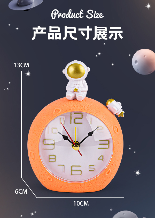 Creative astronaut alarm clock with small pendant, student desktop decoration alarm clock, student enrollment gift, birthday present pic 17