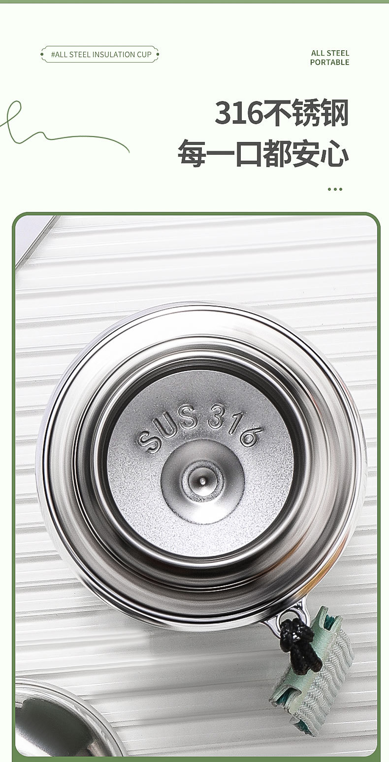 新款316不锈钢罗马柱保温杯复古大容量户外便携杯女生高颜值水杯详情7