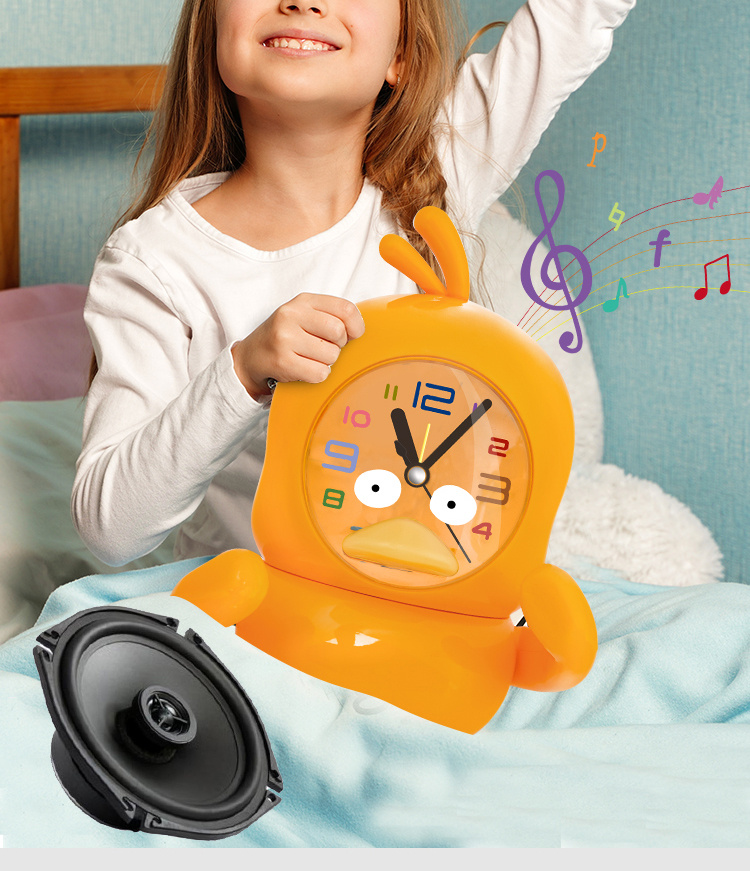 Cartoon cute duckling alarm clock with piggy bank, music multi-functional alarm clock, student gift, Douyin club group purchase pic 16